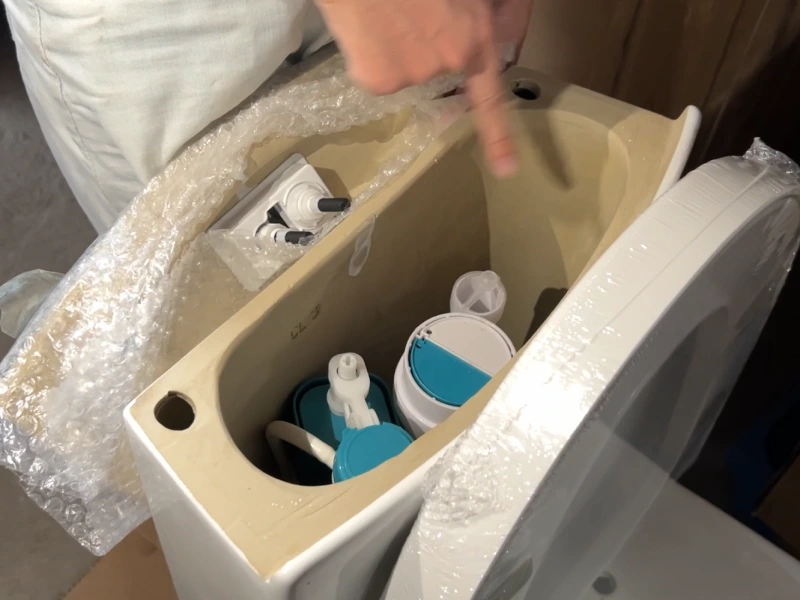 Toilet component and accessory check before shipment