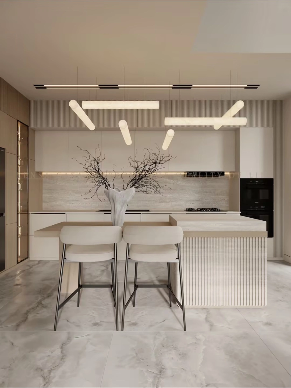 Light luxury kitchen cabinets