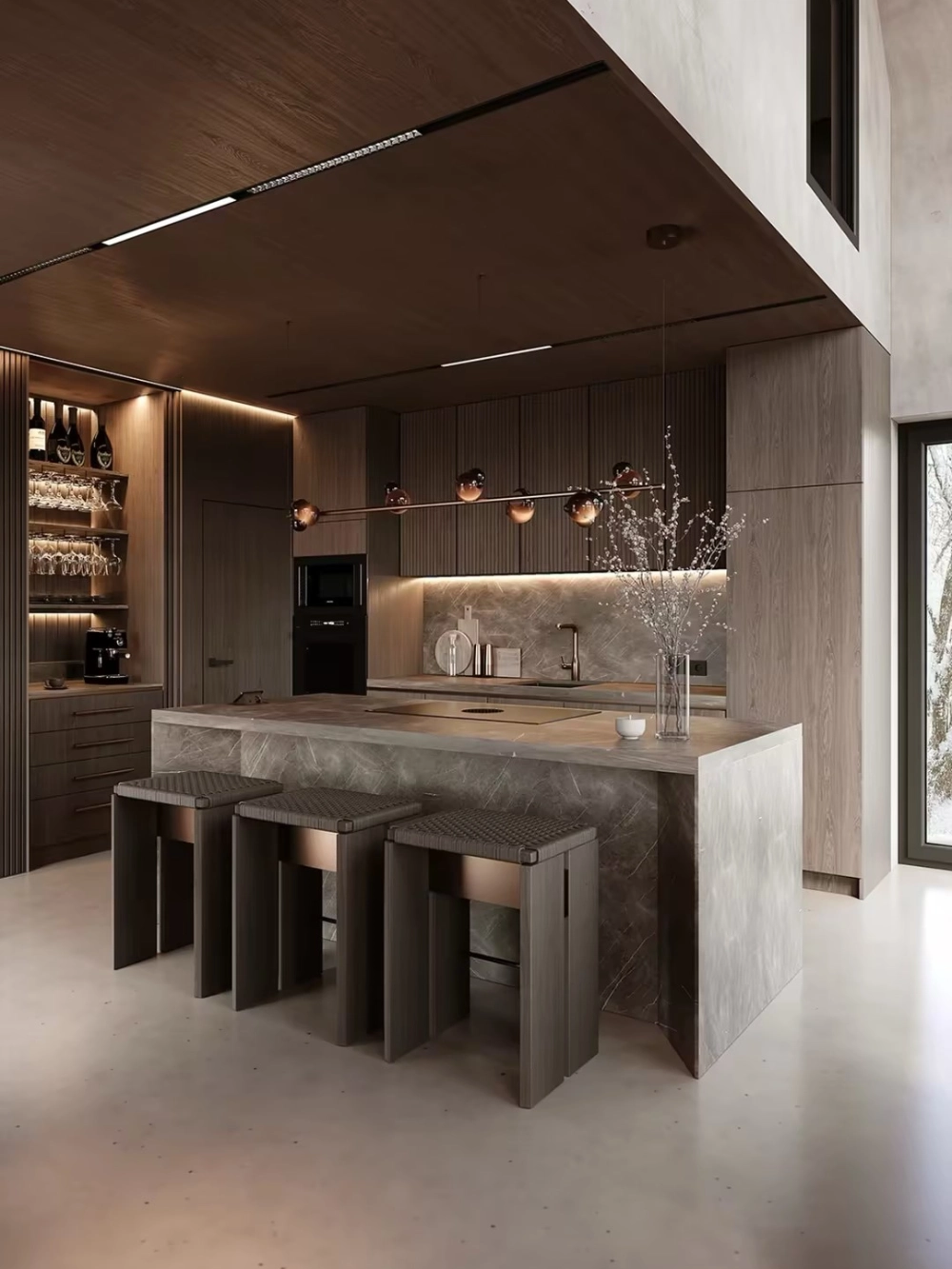 Kitchen island cabinets for open plan kitchen