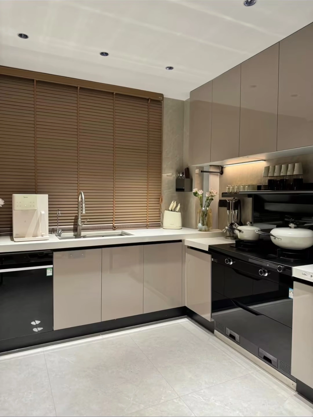 Two-tone custom kitchen cabinets