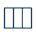 Aluminum bifolding door opening animation