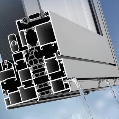 Hidden drainage design for aluminum window systems