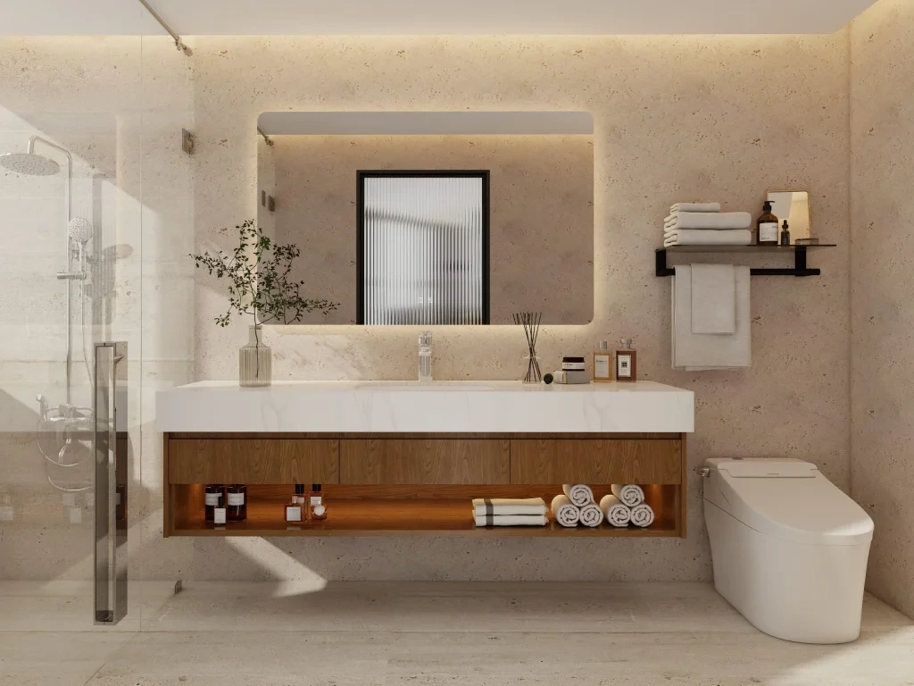 Hotel guest bathroom space supplied by George Group China