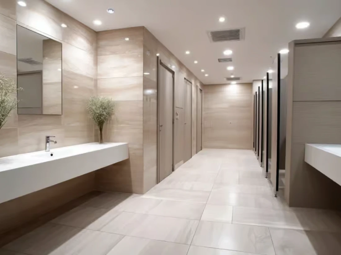Commercial restroom space supplied by George Group China