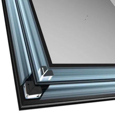 Reinforced corner design for aluminum window and door frames
