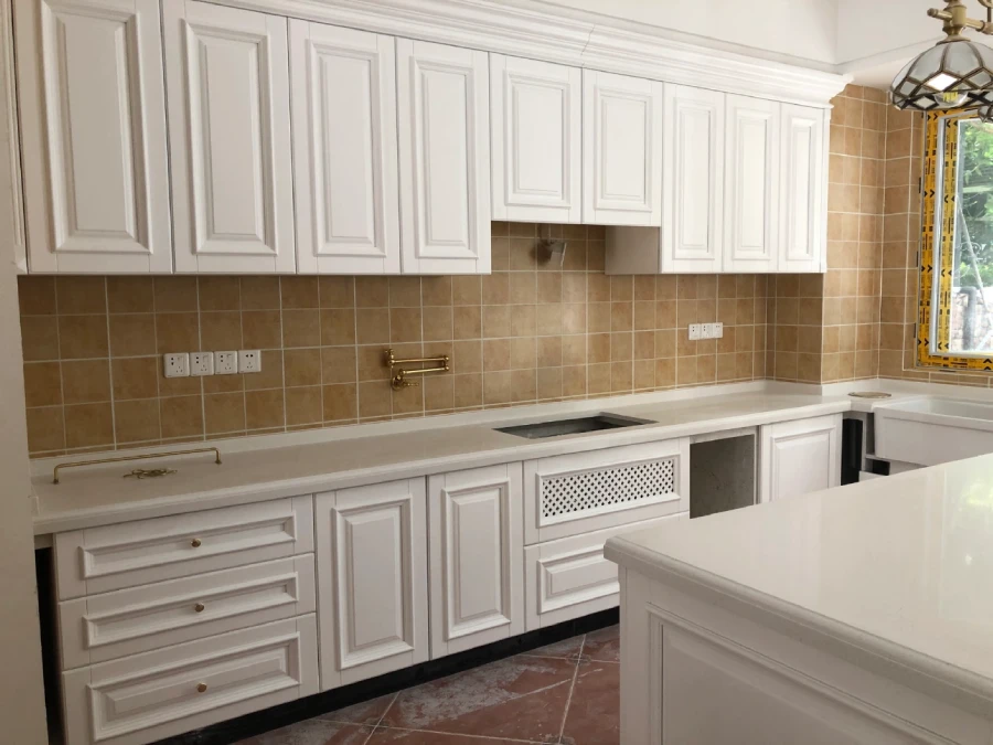 Straight and galley kitchen cabinets for compact kitchen layouts