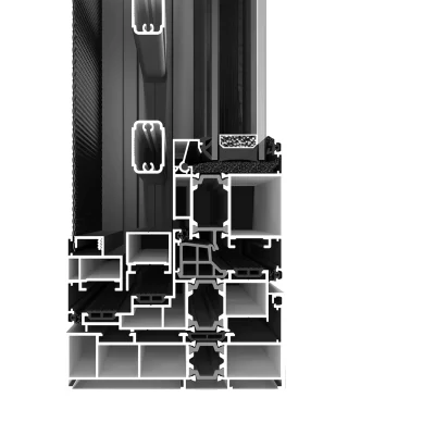 Thermal break structure for aluminum windows and doors