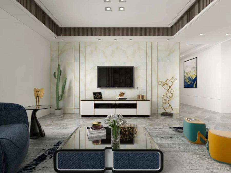 South Africa contemporary courtyard villa living room by George Group