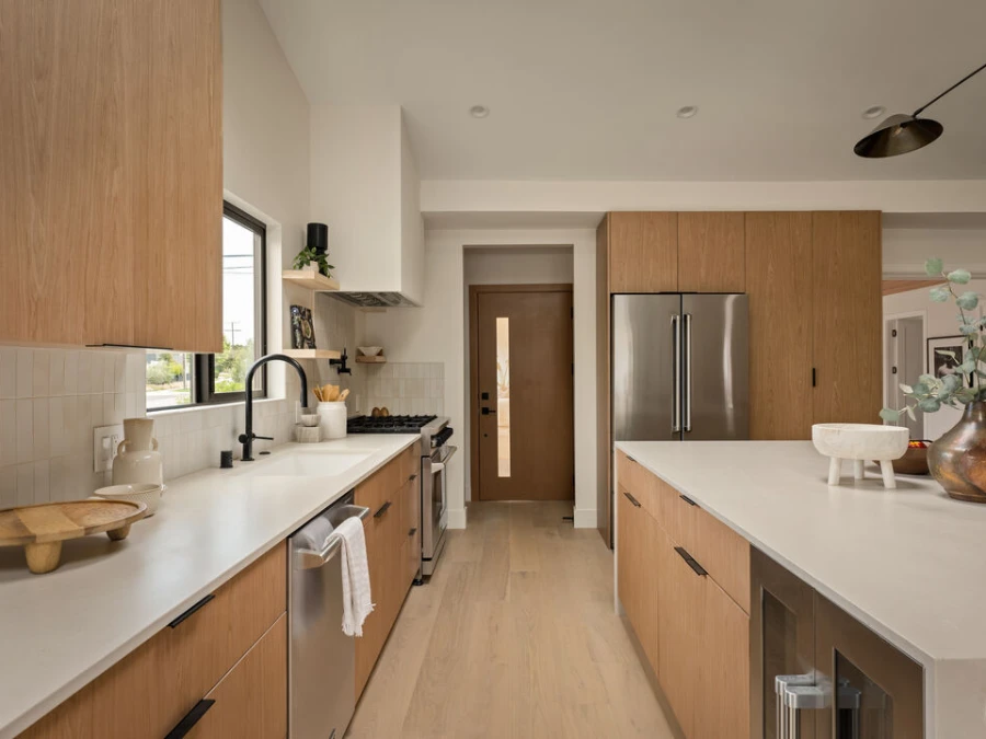 Australia warm wood residence kitchen by George Group