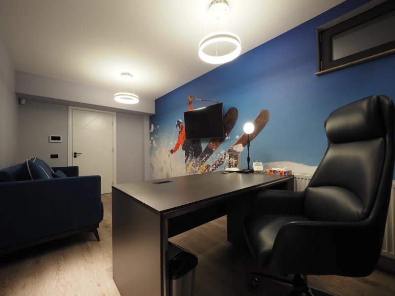 Common office or work area inside a Romania apartment project