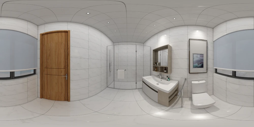 Senegal hospital bathroom interior reference view