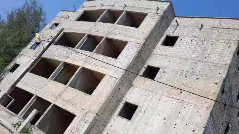 Senegal hospital building structure view during construction