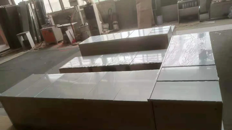 Cabinets and project materials checked and packed before export for Senegal hospital project