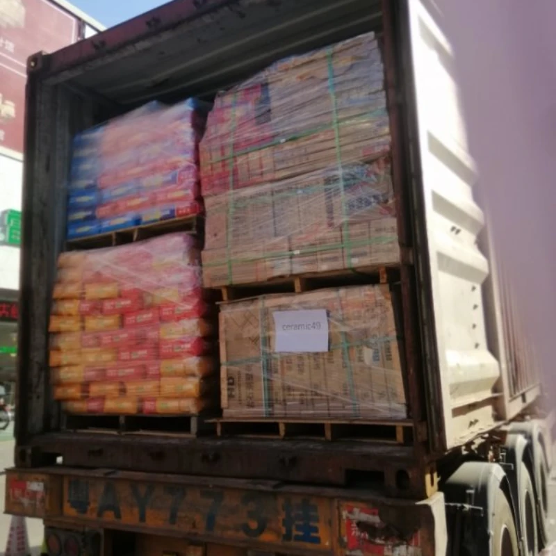 Loaded container view for Senegal hospital project delivery