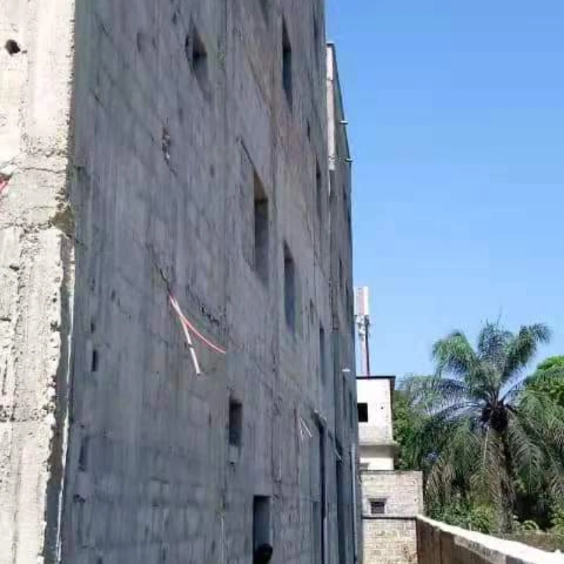 Side wall view at the Senegal hospital construction site