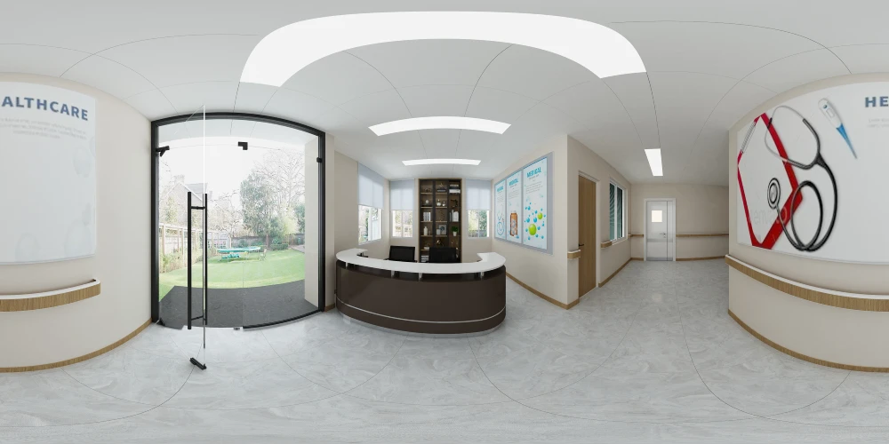Senegal hospital public bathroom interior reference view