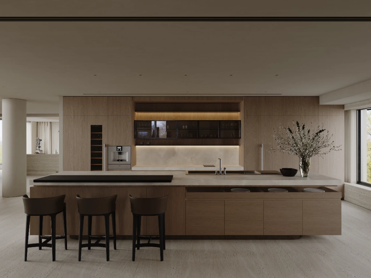 George Group custom kitchen cabinets and kitchen island
